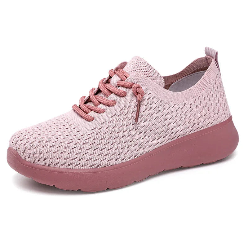 Bequeme Damen-Sneaker, atmungsaktiv, mit dicker Sohle, Freizeitschuhe