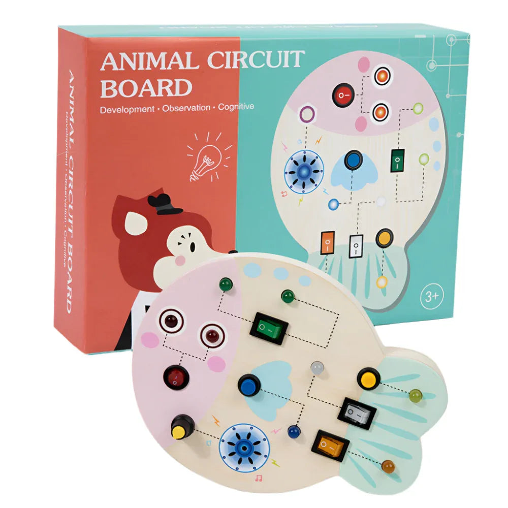 Jouets éducatifs en bois de simulation d'animaux pour circuit imprimé