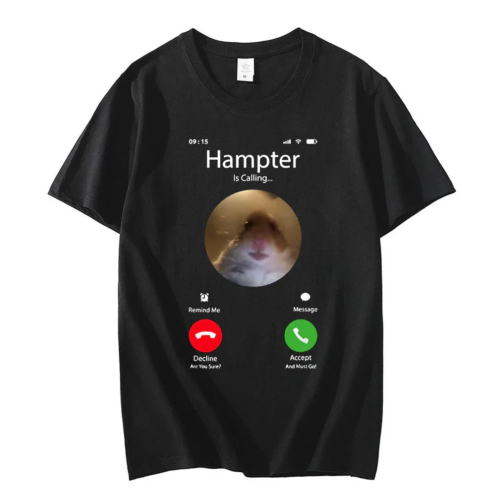 T-shirt unisexe à manches courtes « Hamster fixant la caméra »