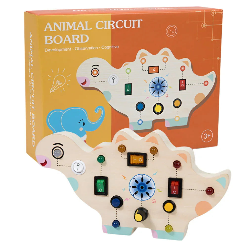 Jouets éducatifs en bois de simulation d'animaux pour circuit imprimé