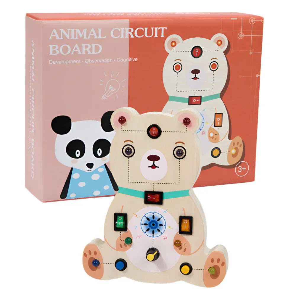 Jouets éducatifs en bois de simulation d'animaux pour circuit imprimé