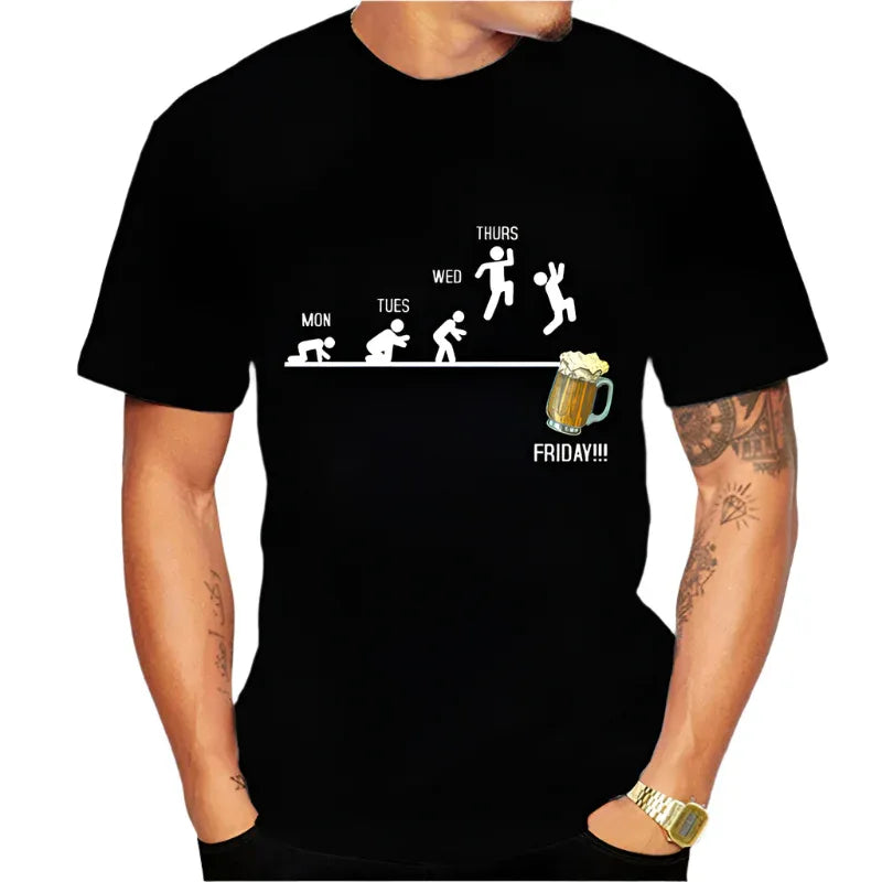 Herren Casual Friday Bier T-Shirts