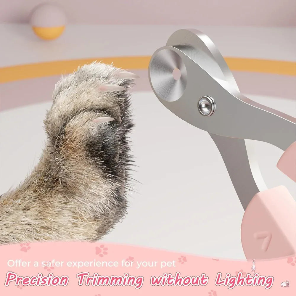 Coupe-ongles pour animaux de compagnie avec poignée antidérapante pour chats, chiens, lapins et cochons d'Inde