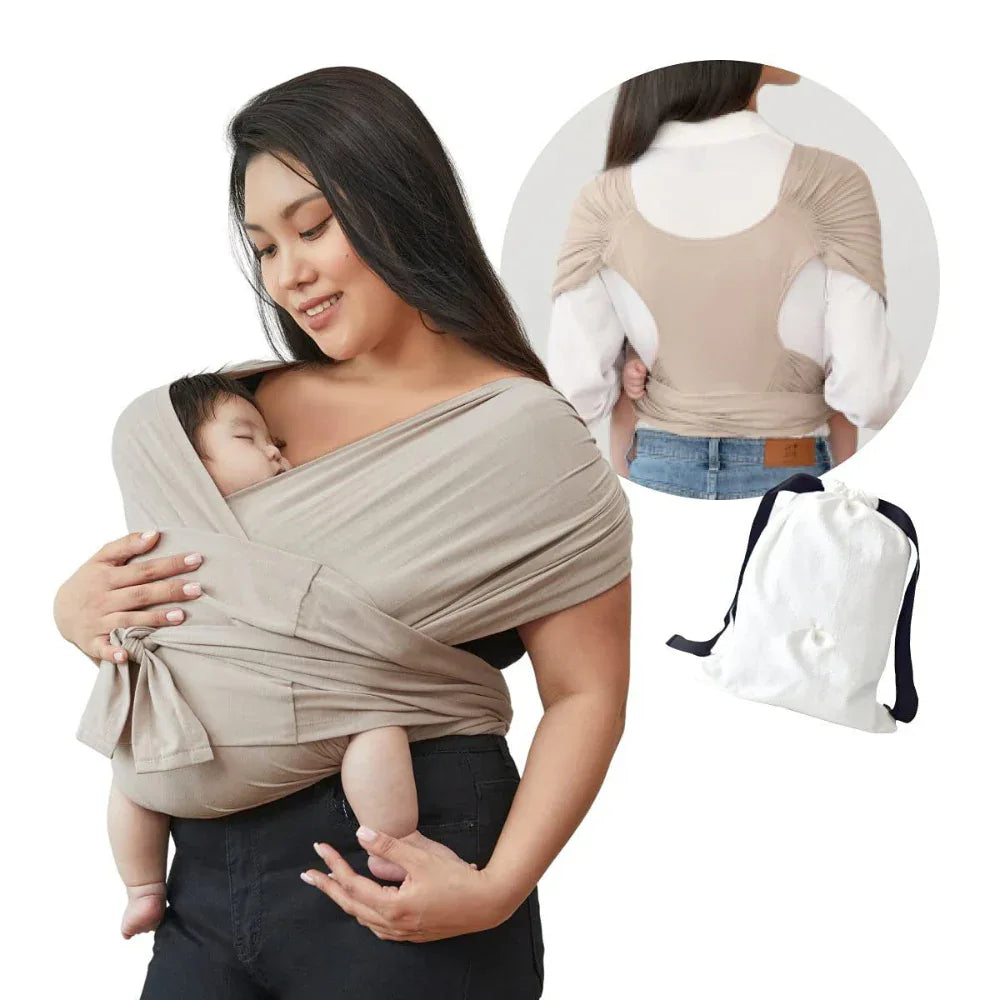 Écharpe de portage simple en coton croisé pour bébé - Type X - Porte-bébé pour nouveau-né