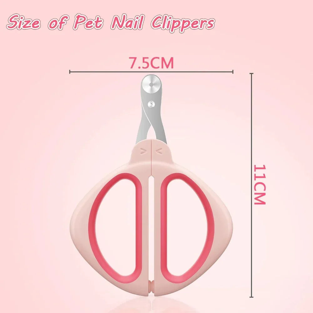 Coupe-ongles pour animaux de compagnie avec poignée antidérapante pour chats, chiens, lapins et cochons d'Inde