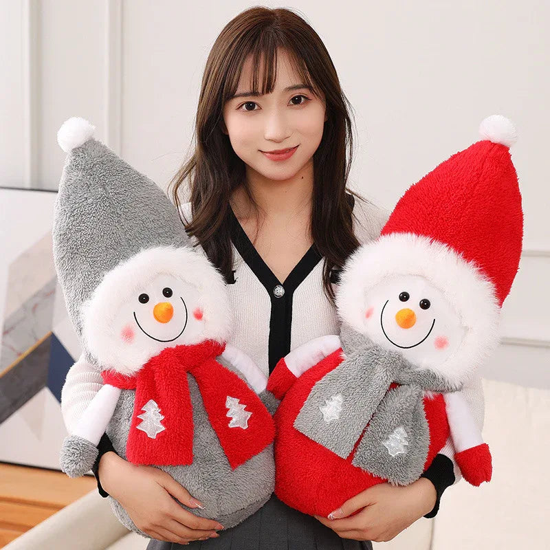 Poupée Enfant Mignonne Bonhomme de Neige Peluche Cadeau de Noël
