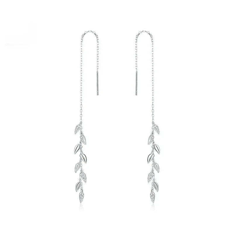 Glänzende 925er Sterlingsilber Ohrringe Damen Mode