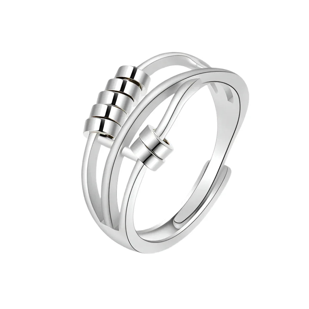 Bague créative ajustable et rotative