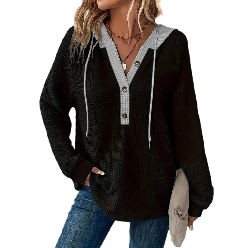 Sweat à capuche décontracté ample à manches longues pour femme