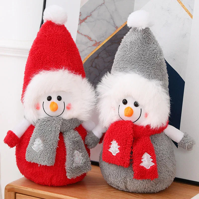 Poupée Enfant Mignonne Bonhomme de Neige Peluche Cadeau de Noël