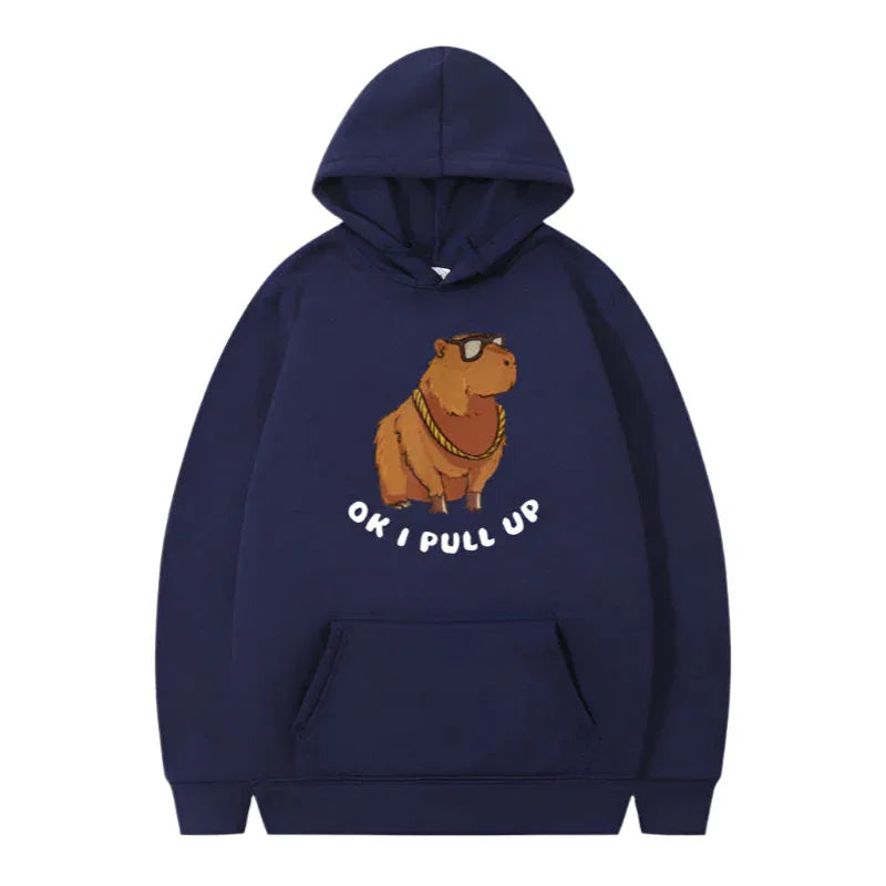 Unisex Kapuzenpullover mit Kapybara-Aufdruck