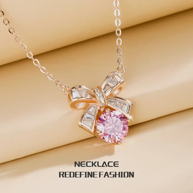 Collier Nœud Porte-bonheur en Argent Sterling pour Femme