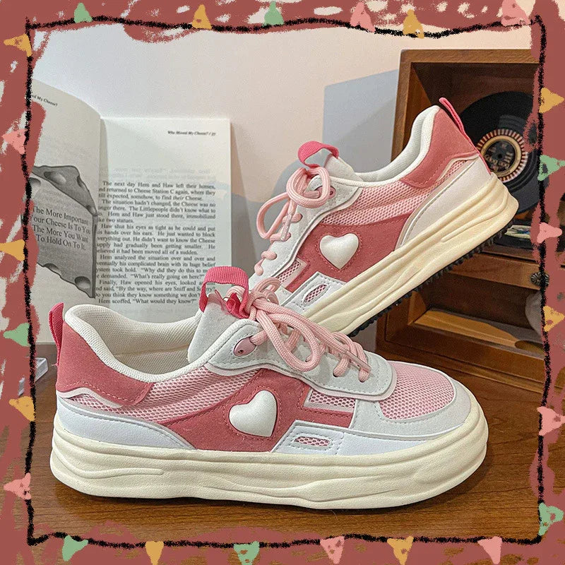 Chaussures de skate étudiantes pour femmes Super Sweet Pleines d'amour