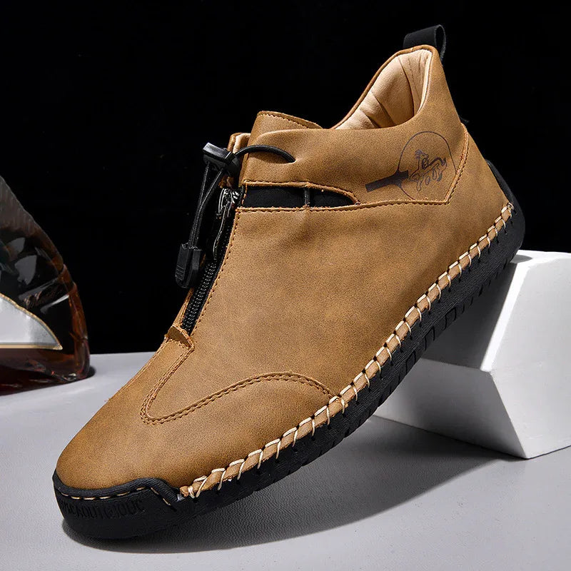 Chaussures en cuir décontractées légères et confortables pour hommes