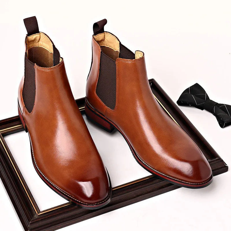 Bottes Chelsea Homme Respirantes à Bout Pointu pour l'Automne