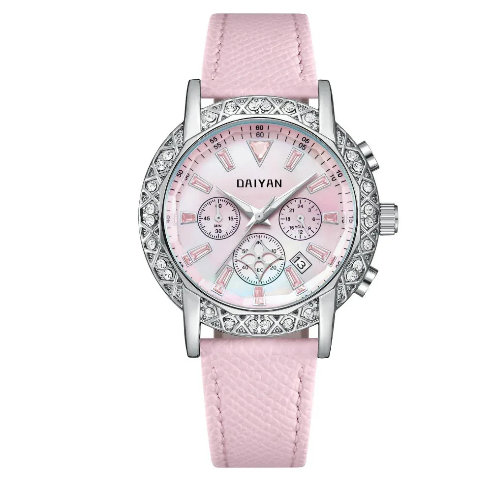 Montre femme multifonctionnelle étanche de luxe, en diamant, tendance et polyvalente, pour une déesse de fantaisie