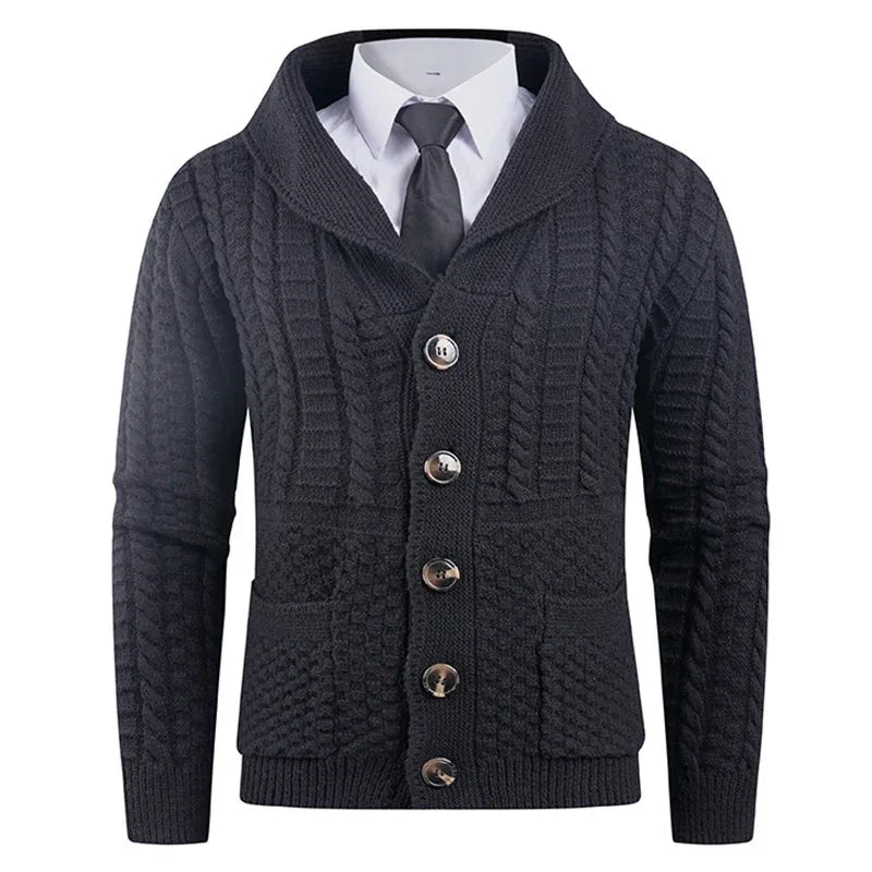 Cardigan élégant chaud à manches longues pour homme