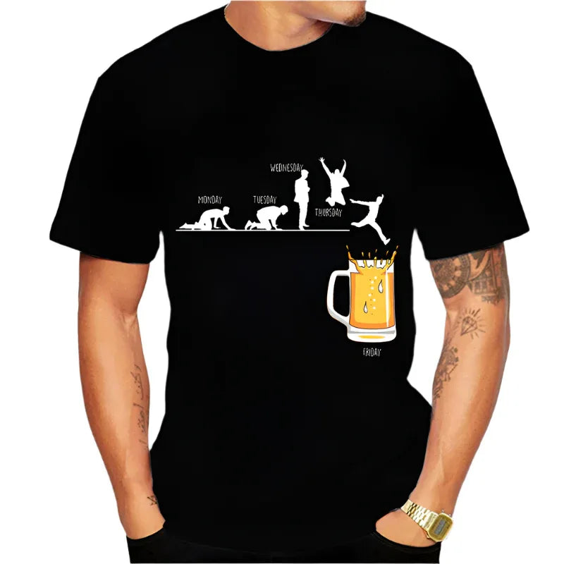 Herren Casual Friday Bier T-Shirts