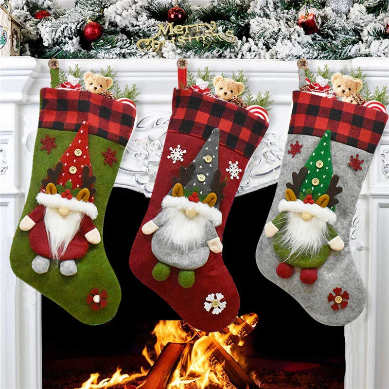 Chaussette de Noël Décorative à Suspendre pour Cadeaux