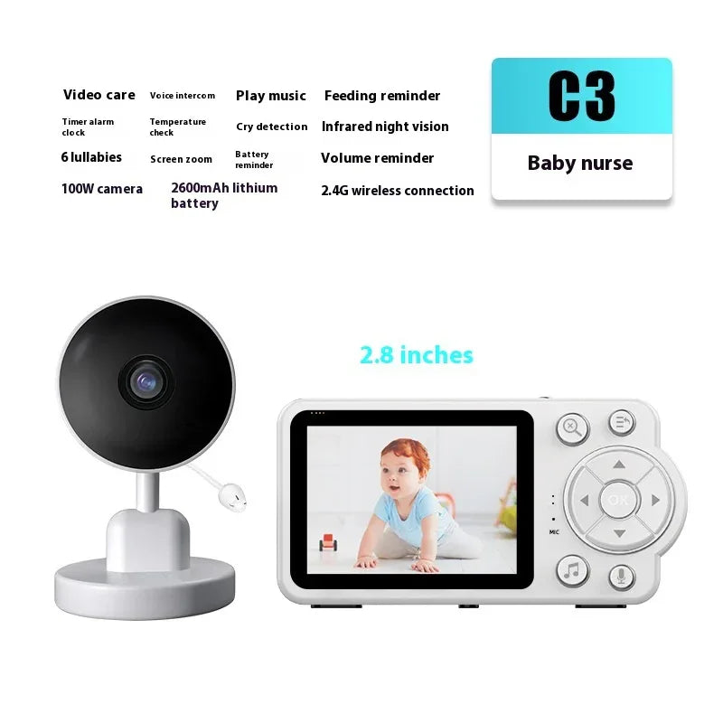 Produit de sécurité : Moniteur Bébé et Nourrisson Vision Nocturne Infrarouge WIFI Sans Fil Télécommandé