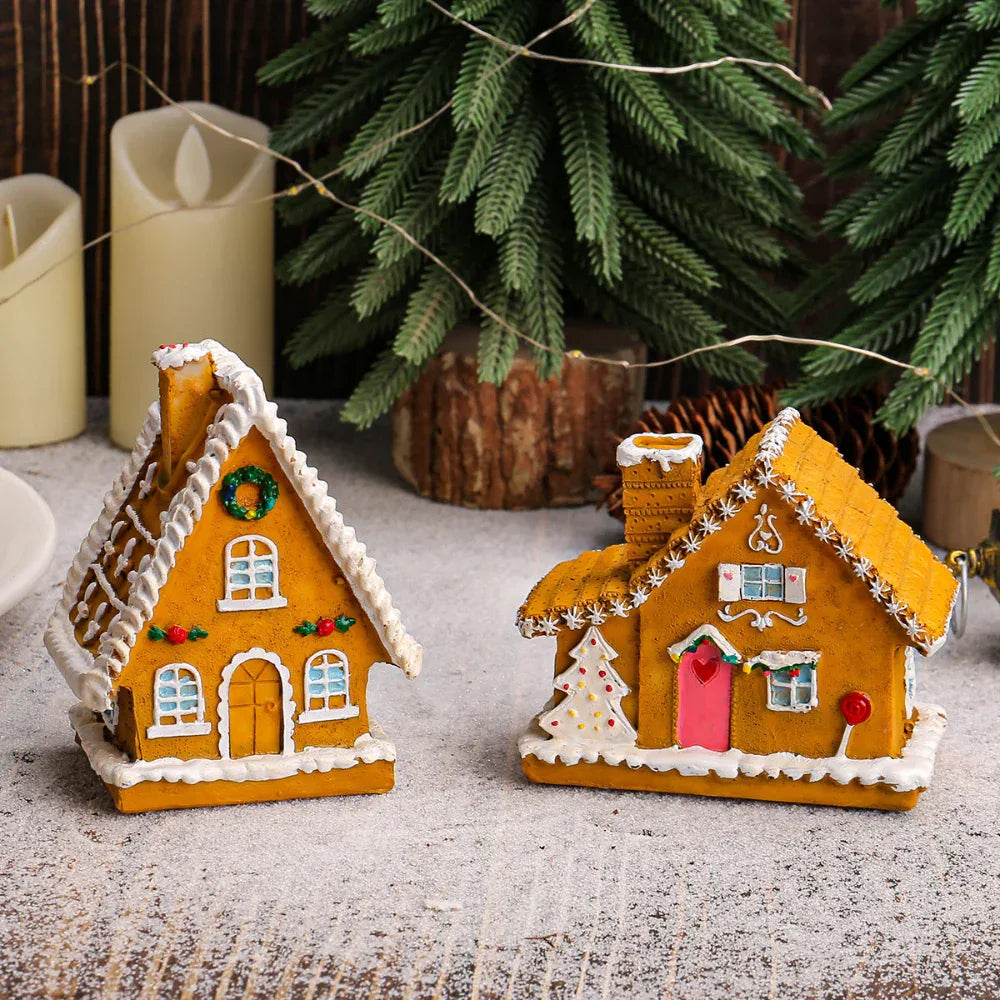 Petite maison de Noël Micro Paysage Lumineux Décorations de maison Ornements