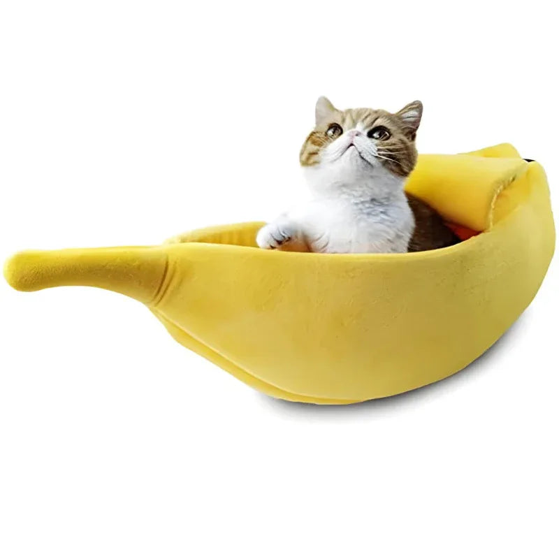 Weiches Warmes Bananen-Haustier-Hund-Katzenbett-Nest-Haus