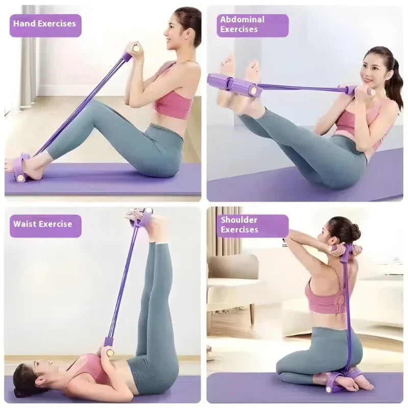 Pedalzug-Brustexpander, verbesserter Sit-Up-Bauchtrainer, vielseitiges Heim-Workout-Fitnessgerät