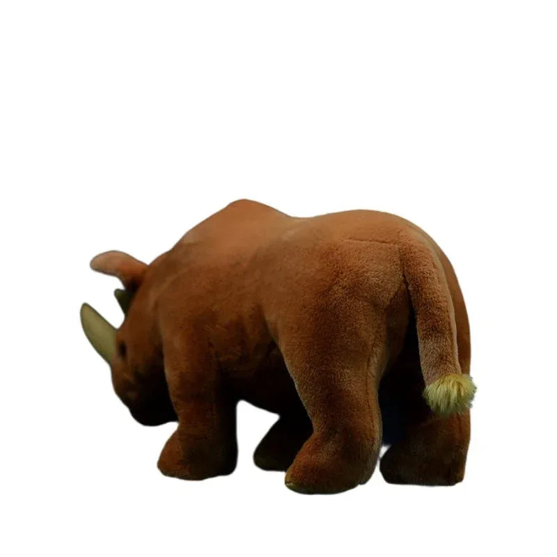 Ancienne créature égyptienne, rhinocéros en peluche à double corne et pattes lourdes