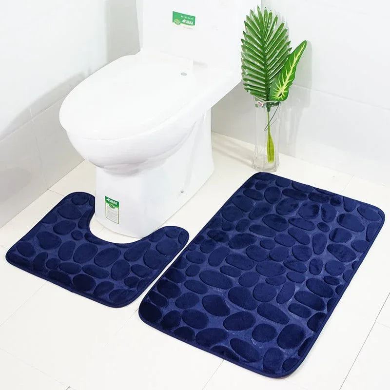 Ensemble de tapis de sol antidérapants pour salle de bain
