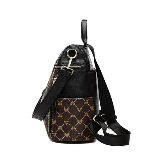 Sac à dos antivol en cuir PU avec bandoulière