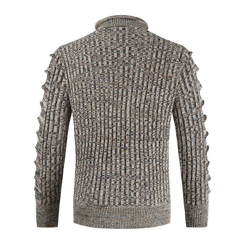 Herren Herbst und Winter Lockerer Stehkragen Pullover Strickpullover