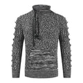 Herren Herbst und Winter Lockerer Stehkragen Pullover Strickpullover