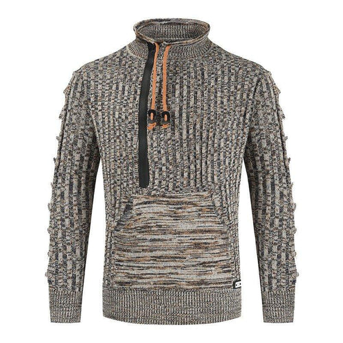 Autumn And Winter Loose Stand Collar Pullover Knitted Sweater For Men