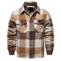 Herrenjacke für Herbst und Winter, lässiger karierter Mantel