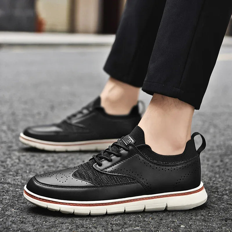 Chaussures Décontractées pour Hommes en Similicuir, Style Britannique