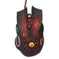 USB Kabelgebundene Ergonomische Gaming Maus mit 5500DPI und Farbiger LED-Beleuchtung für PC Laptop