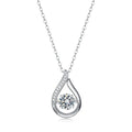 Collier en moissanite plaqué argent et platine pour femmes