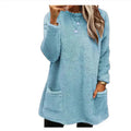 Pull en molleton pour femme, long, avec poches, chaud pour l'hiver, décontracté, à manches longues, confortable, avec capuche