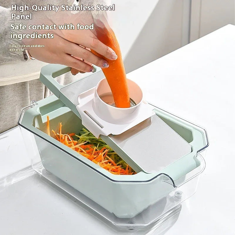 Râpe multifonctionnelle en acier inoxydable Hachoir de cuisine domestique Trancheuse de légumes et de fruits