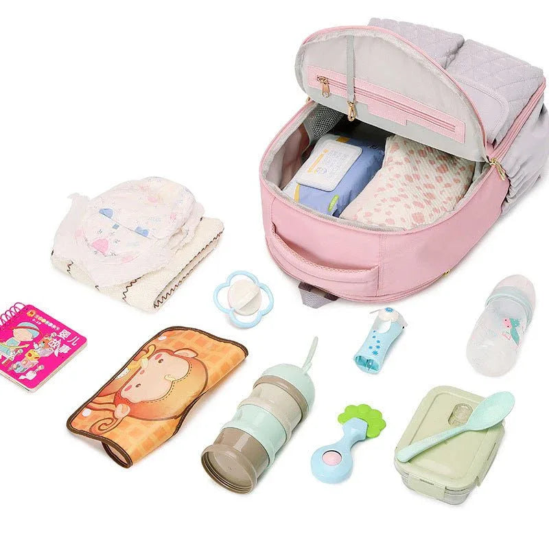 Baby-Wickelrucksack mit großem Fassungsvermögen und mehreren Fächern