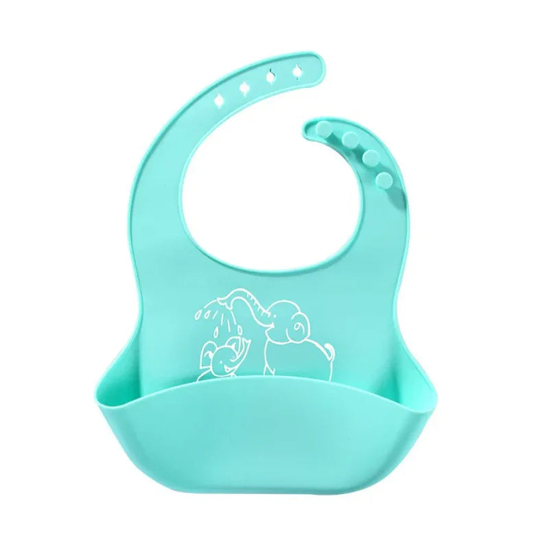 Babynahrung Silikonlätzchen mit Elefanten-Print