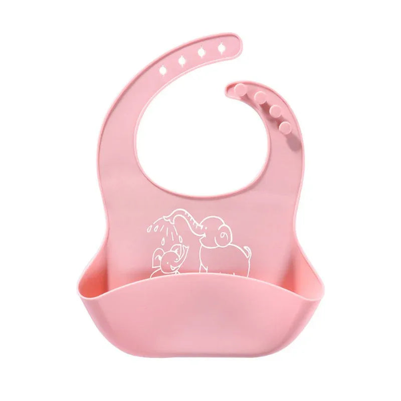 Babynahrung Silikonlätzchen mit Elefanten-Print