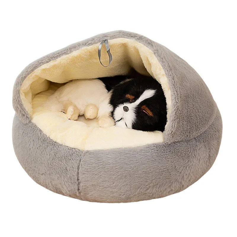 Niche universelle pour animaux de compagnie pour toutes les saisons, Nid de couchage pour chat, Niche semi-fermée pour chien