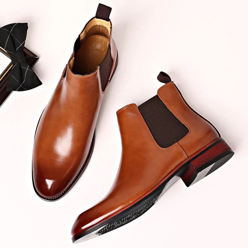 Bottes Chelsea Homme Respirantes à Bout Pointu pour l'Automne