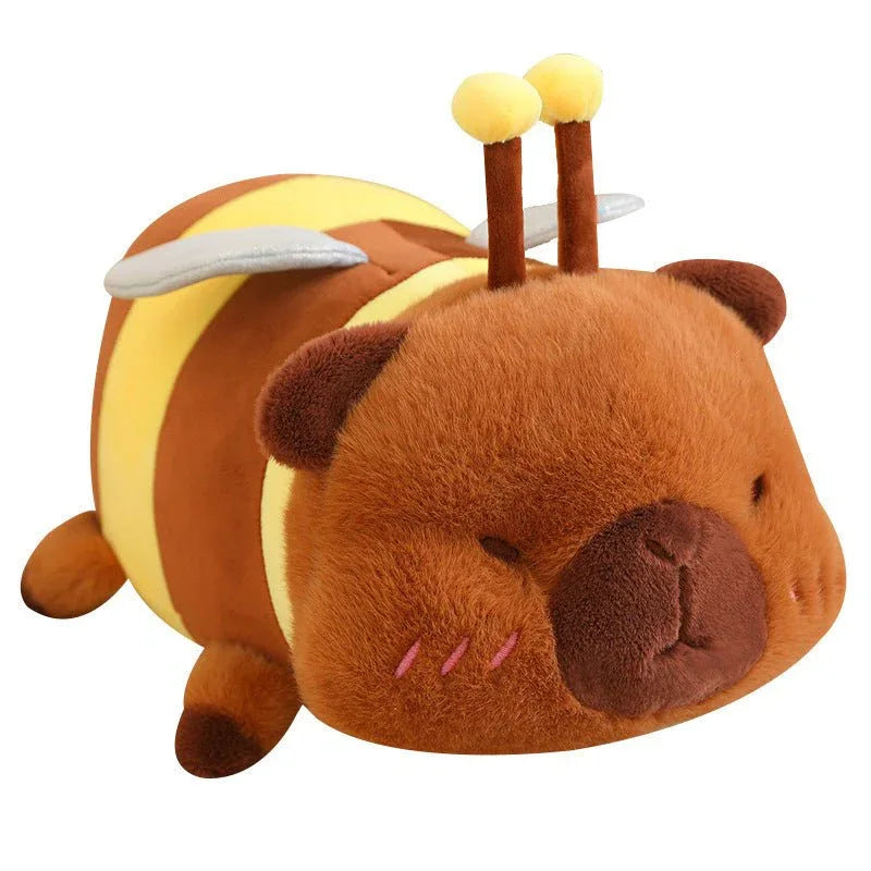 Bienen-Capybara und Bienen-Shiba Inu Plüschtiere mit Plüsch-Honigglas