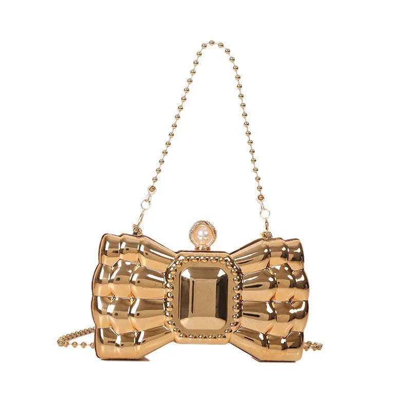 Sac à main chaîne en forme de nœud papillon pour femmes