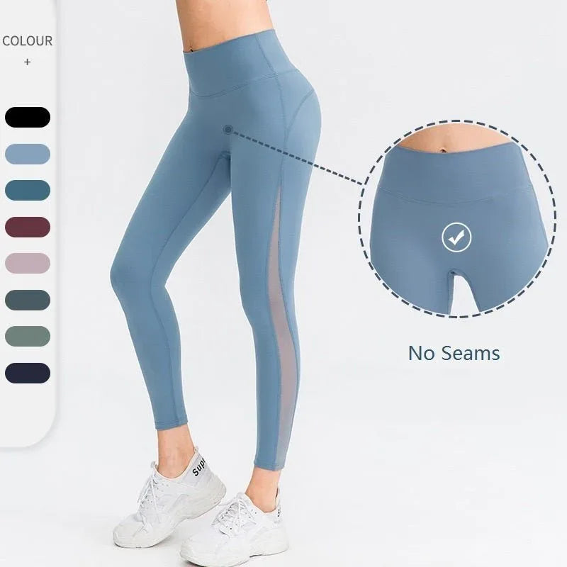 Collants de sport push-up pour femmes, sans couture, taille haute, pour le yoga