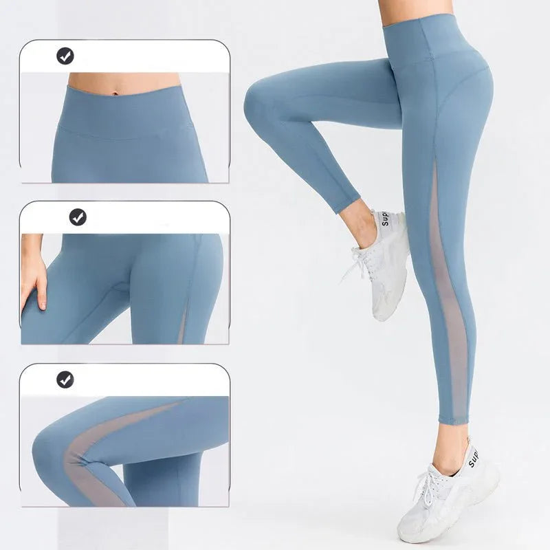 Collants de sport push-up pour femmes, sans couture, taille haute, pour le yoga