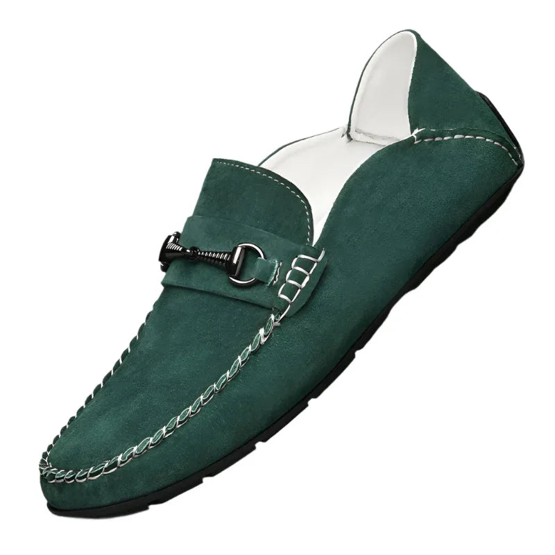 Mocassins en daim pour hommes, chaussures décontractées respirantes