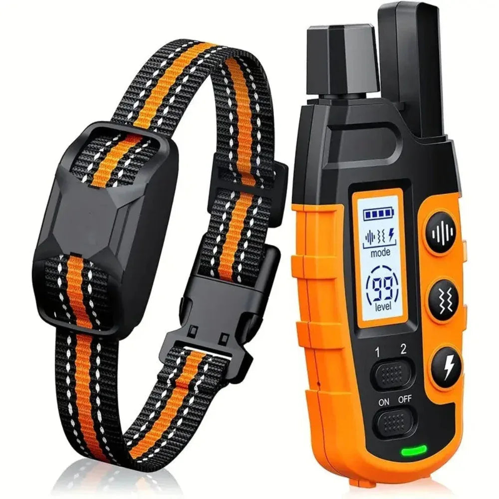 Collier de dressage électrique étanche anti-aboiements avec télécommande pour chien